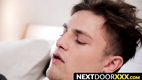 NextDoorXXX.com - Muscular jock edge of orgasm from bareback drilling