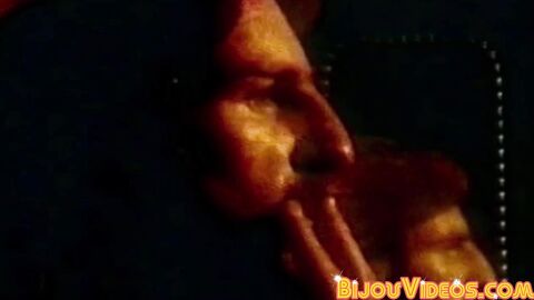 Retro hottie Michel Zen experiences a steamy cock sucking session