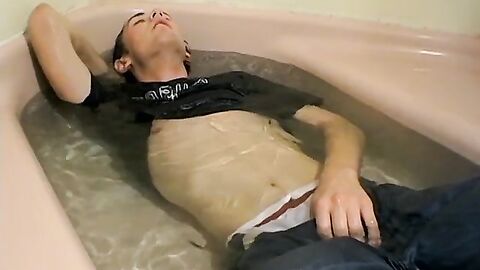 Smokin and strokin in the bath tub by Beautiful Shane Allen