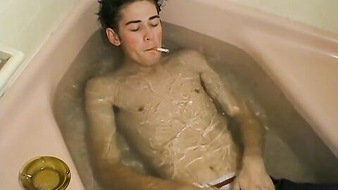 Smokin and strokin in the bath tub by Beautiful Shane Allen