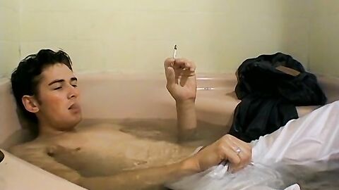 Smokin and strokin in the bath tub by Beautiful Shane Allen