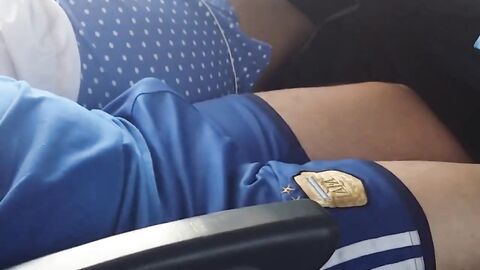 Big-Cock Daddy's Bulge on the Bus