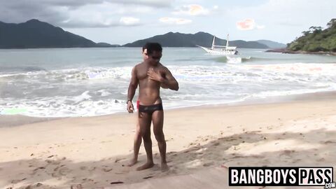Horny Latino jock gets pounded and gaped by a big black cock