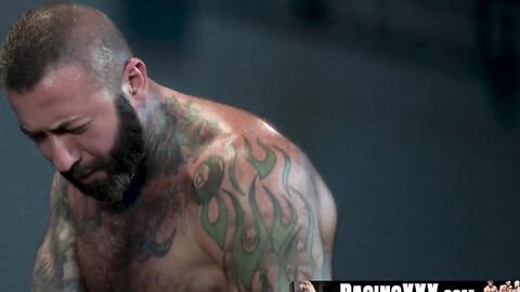 RagingXXX.com - Interracial anal slamming with tattooed muscular hunks