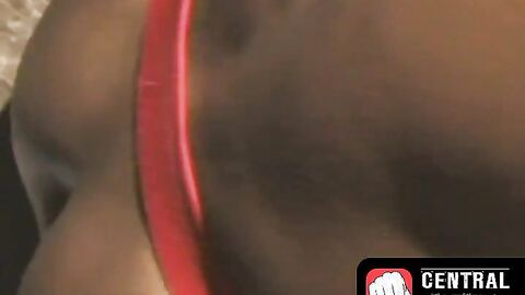 CentralFisting.com - Muscular black gay self-pleasures with a monster dildo in his as