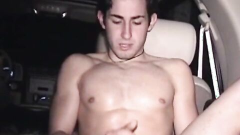 Amateur jock wanking his big cock after sex doll fucking